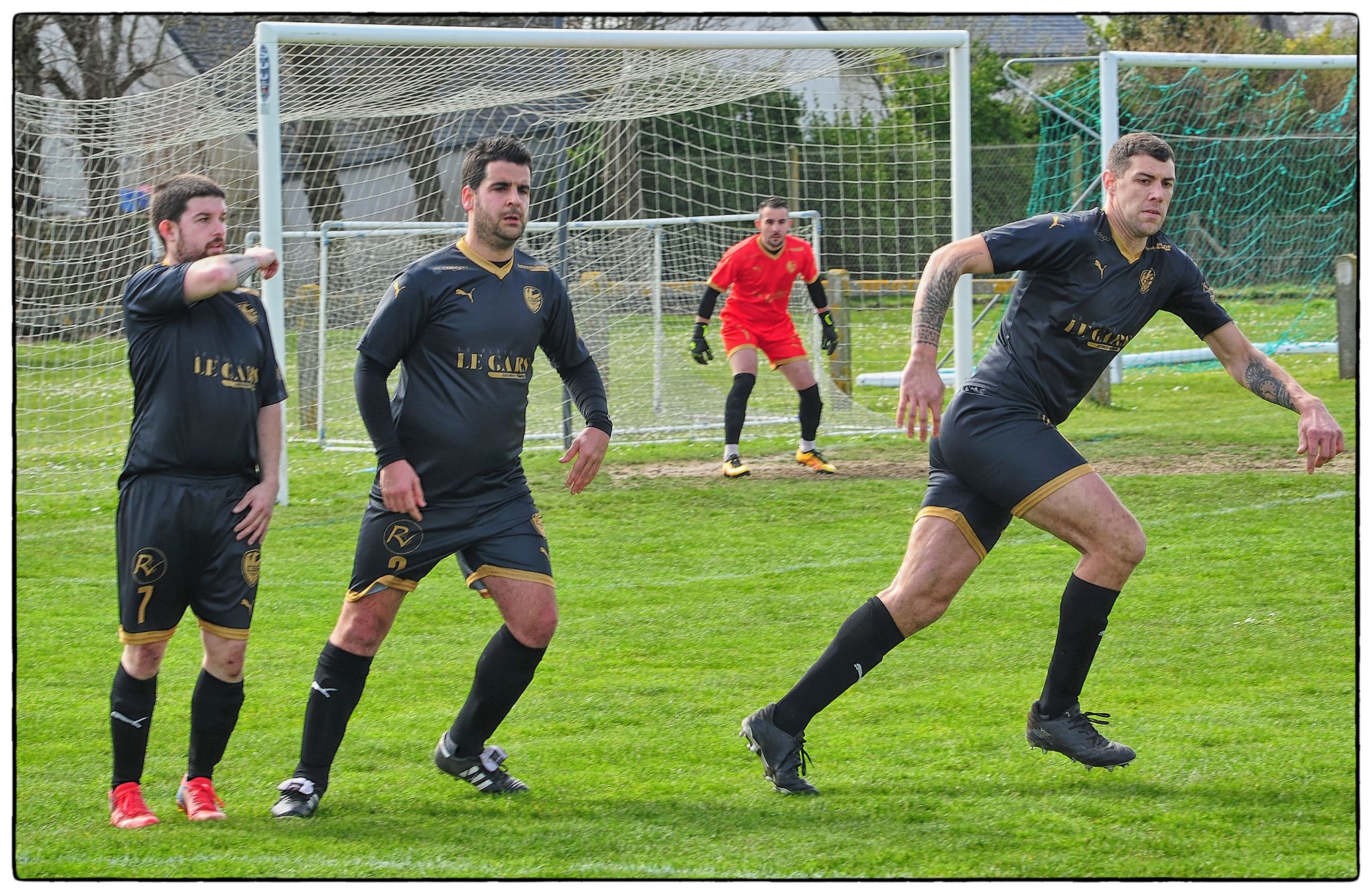 Steven GUIRRIEC, Kev SOURON, Valentin BODERE dans les buts, Nico GONIDEC